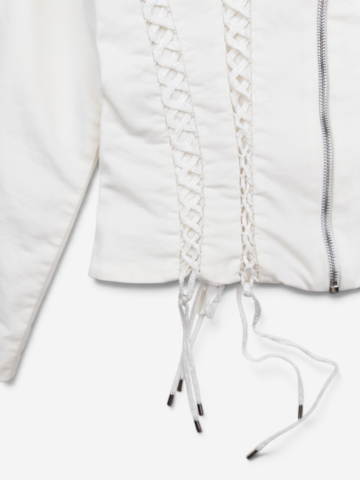 Dior by Galliano AW02 Bondage Lace Jacket – hem detail
