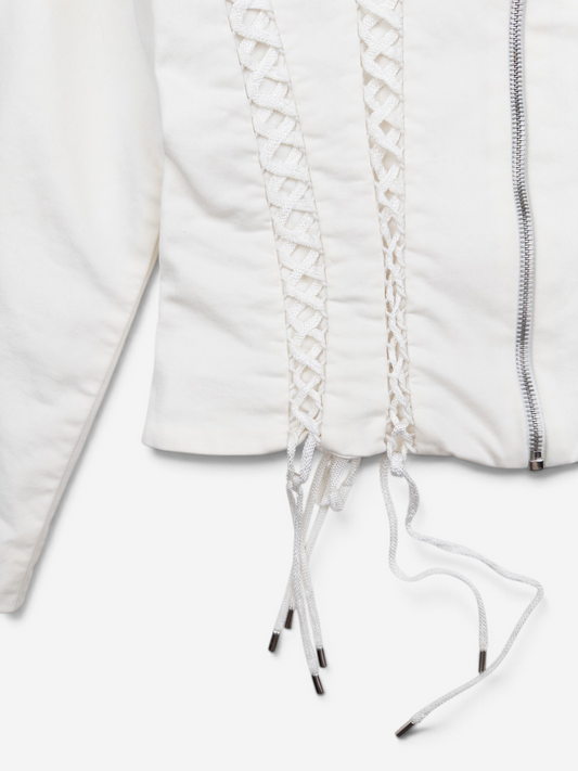 Dior by Galliano AW02 Bondage Lace Jacket – hem detail