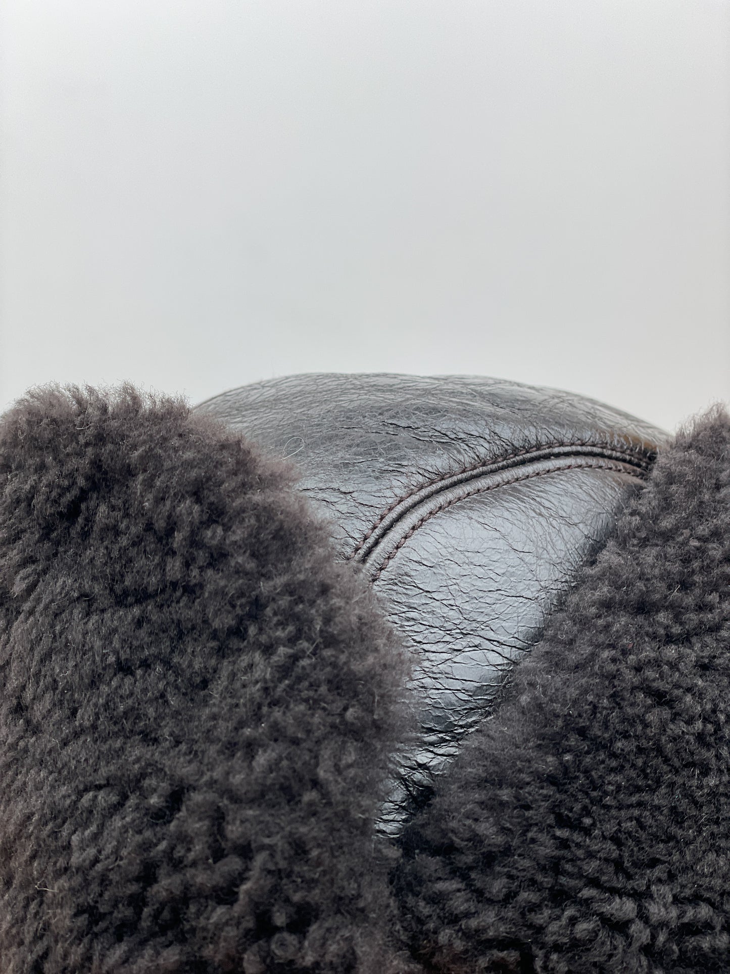 Prada AW03 Leather Fur Ushanka Trapper Hat