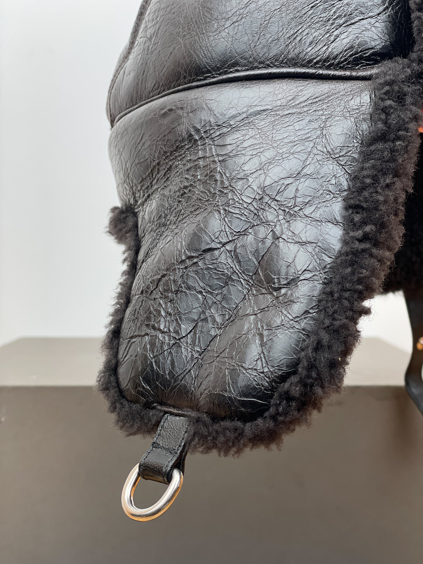 Prada AW03 Leather Fur Ushanka Trapper Hat