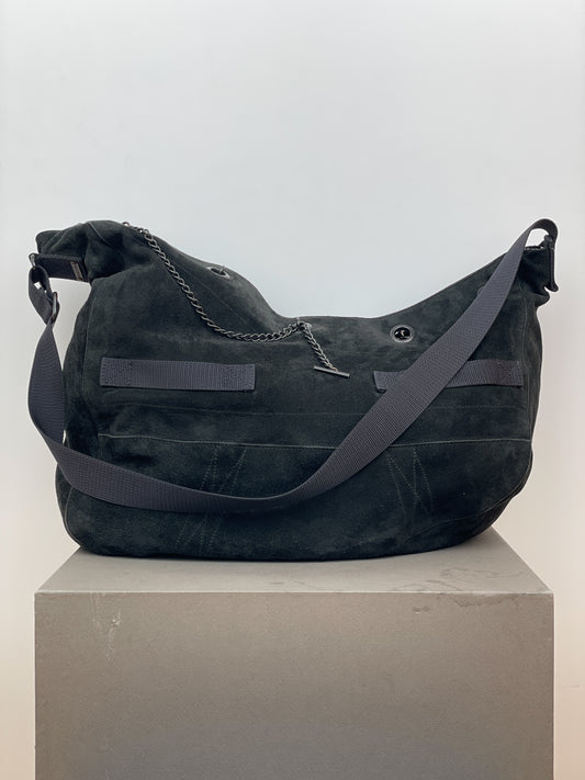 Helmut Lang 2000s Military Cross Body Suede Bag