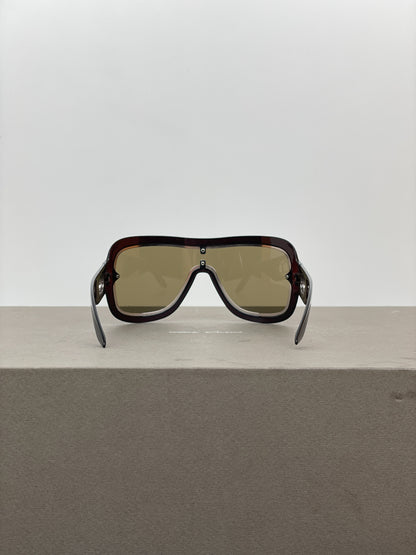 Dior 1990s Look Wrap Mask Shield Sunglasses (black)