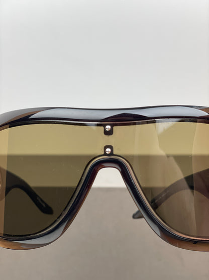 Dior 1990s Look Wrap Mask Shield Sunglasses (black)