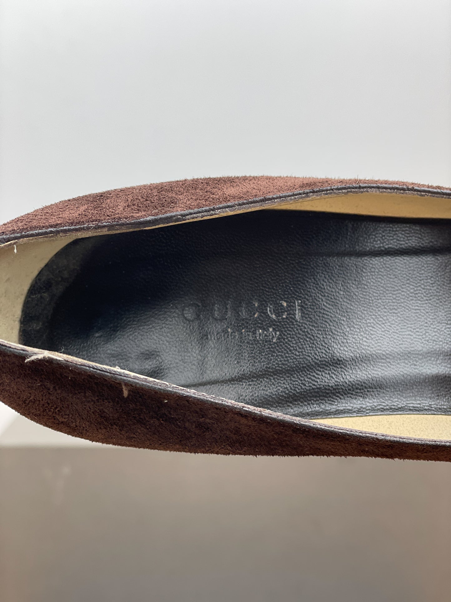Gucci by Tom Ford 1990s Suede Pointed-Toe Horsebit Heel Pumps