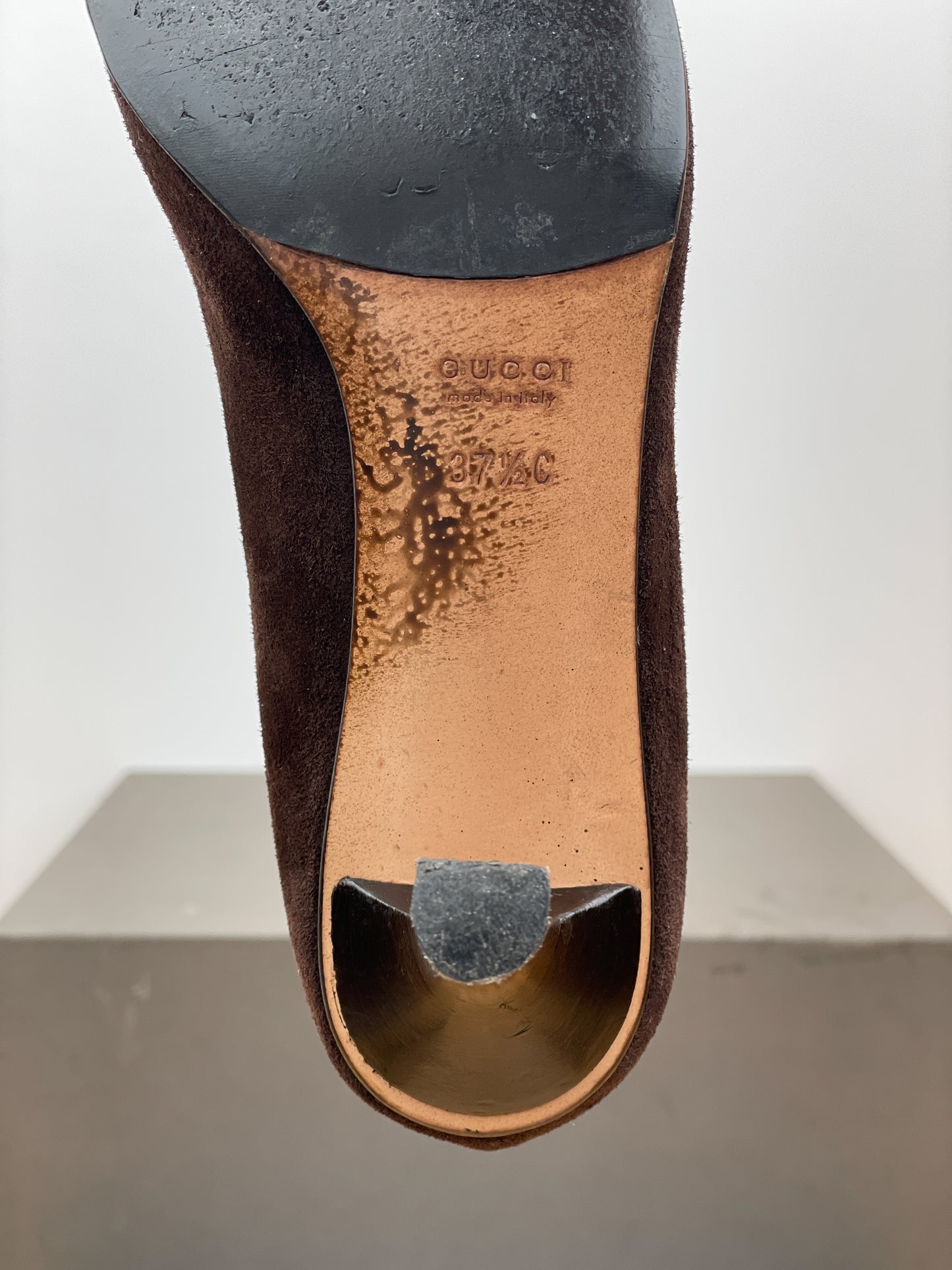 Gucci by Tom Ford 1990s Suede Pointed-Toe Horsebit Heel Pumps