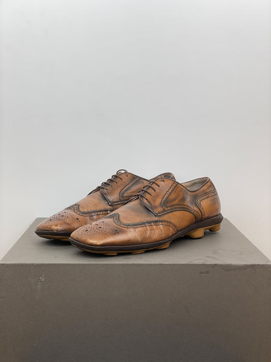 Miu Miu SS99 Square-Toe Spike-Sole Brogue Derbies