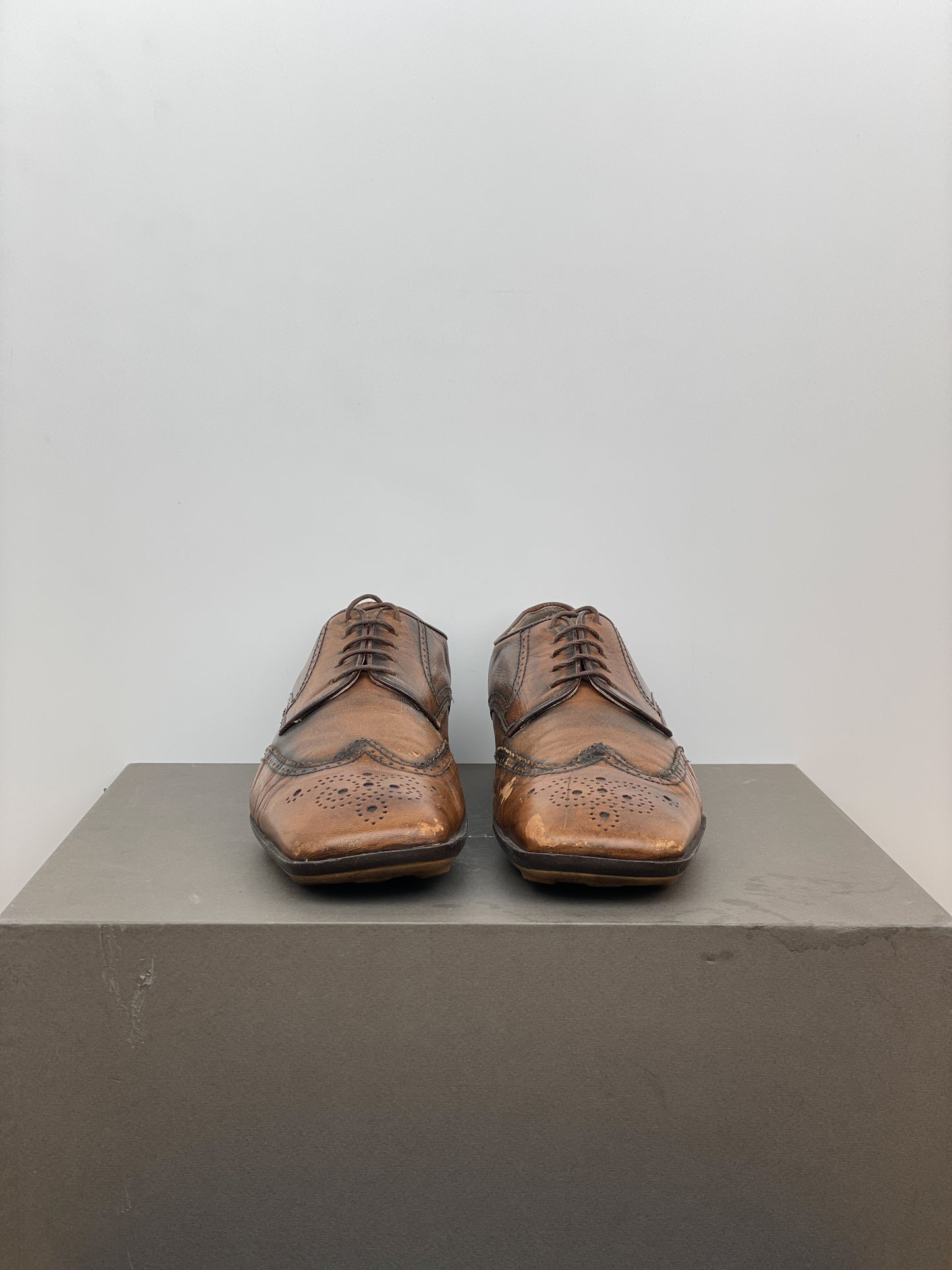 Miu Miu SS99 Square-Toe Spike-Sole Brogue Derbies