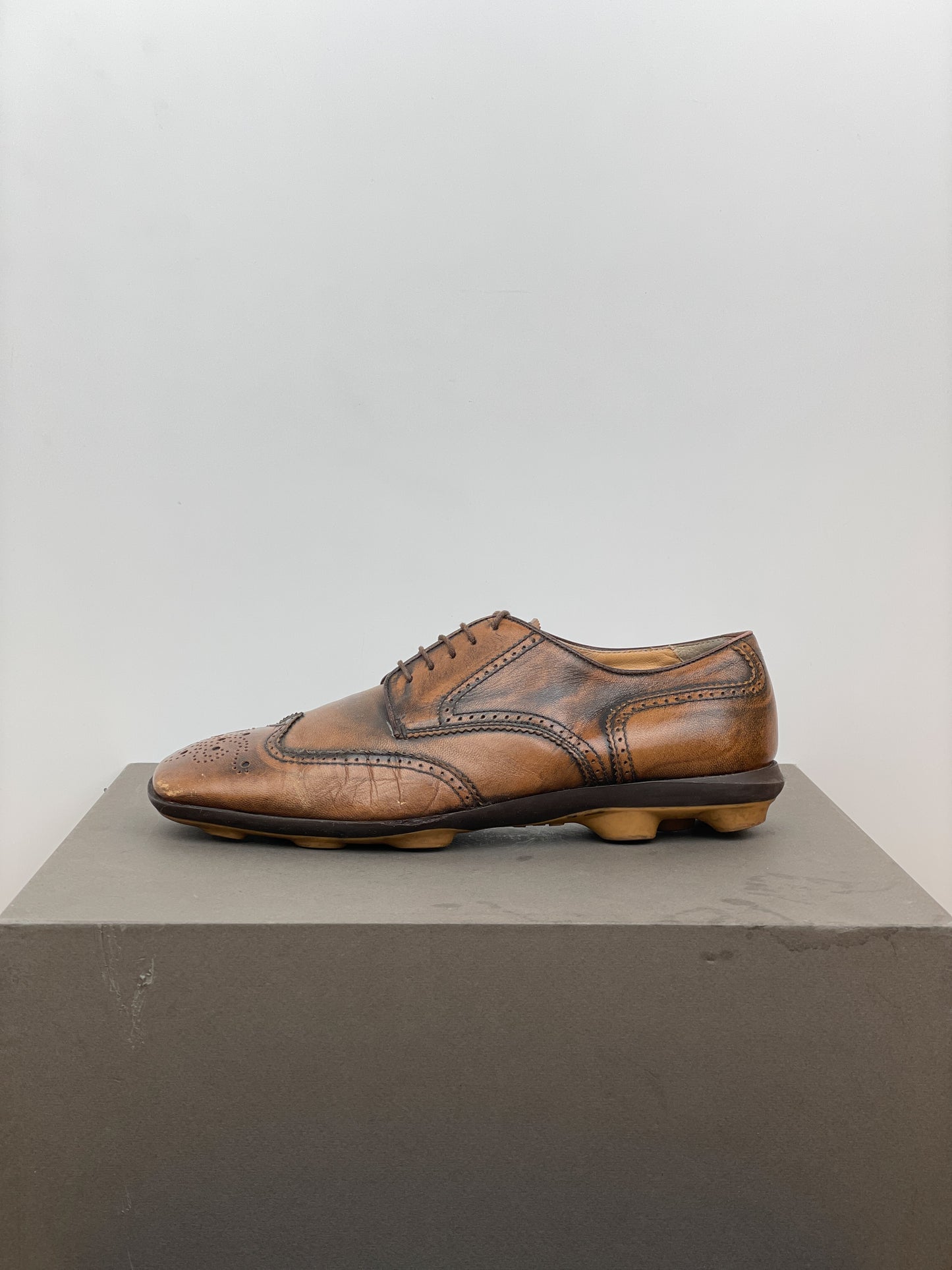 Miu Miu SS99 Square-Toe Spike-Sole Brogue Derbies