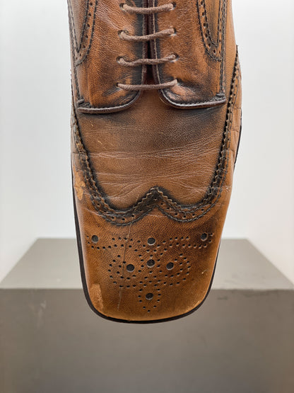 Miu Miu SS99 Square-Toe Spike-Sole Brogue Derbies