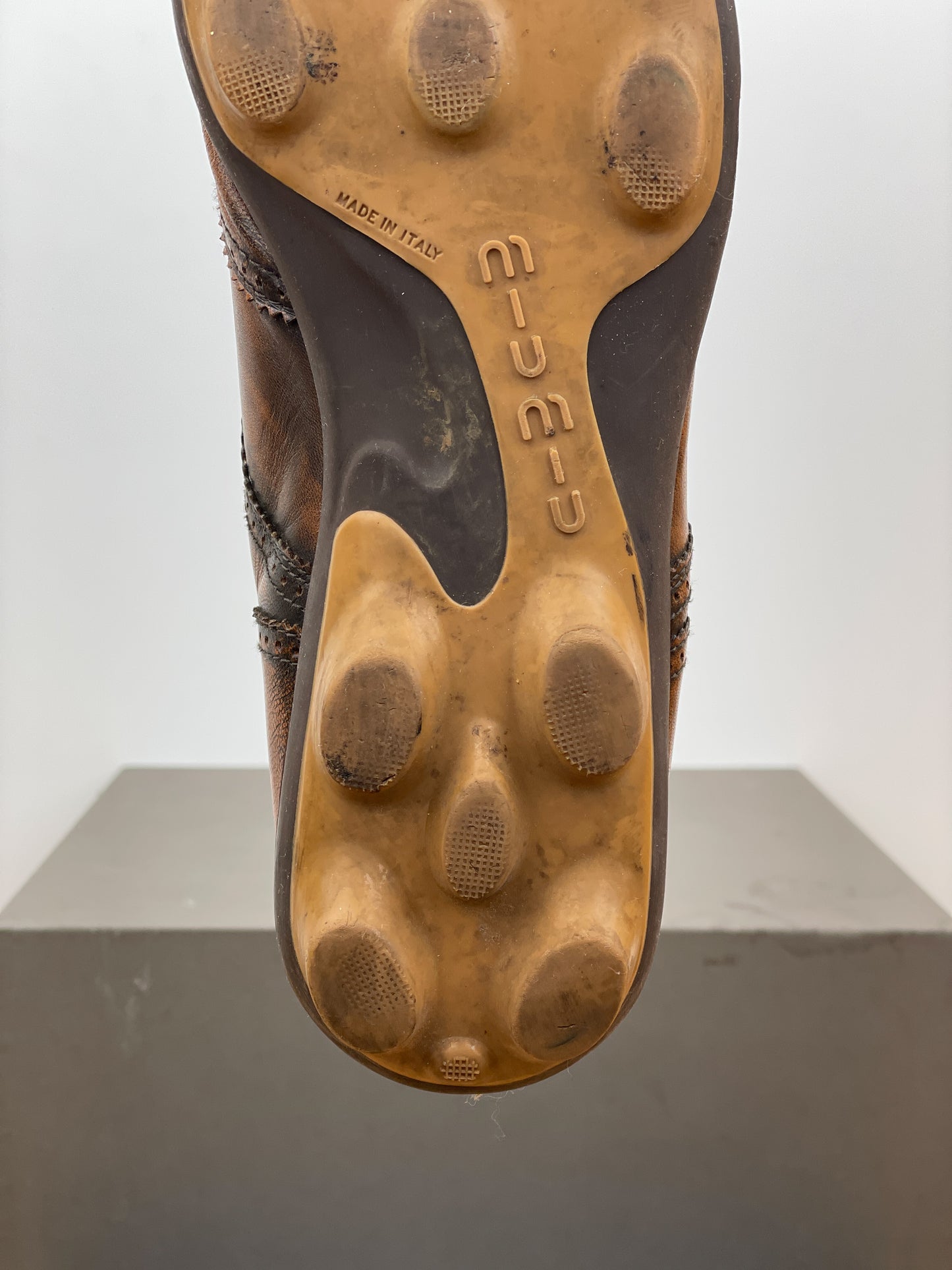 Miu Miu SS99 Square-Toe Spike-Sole Brogue Derbies