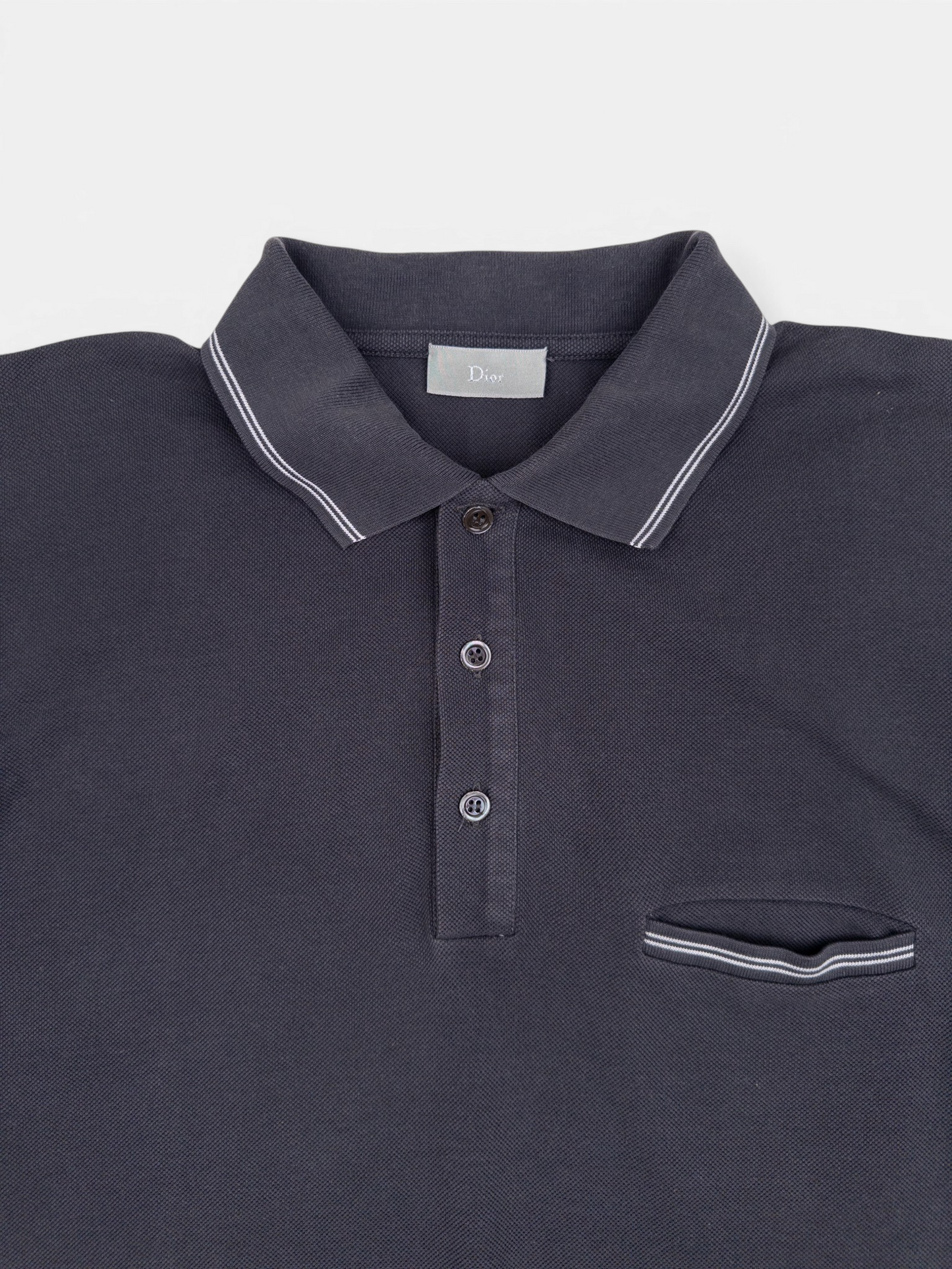 Dior Homme ‘Bee’ Shortsleeve Polo Shirt – collar detail
