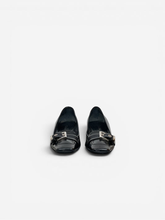 Prada 2000s Square Toe Buckle-Strap Pump Kitten Heels – photo 5