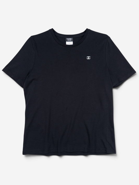 Chanel by Karl Lagerfeld 2010s CC Logo Uniform T-Shirt – front view