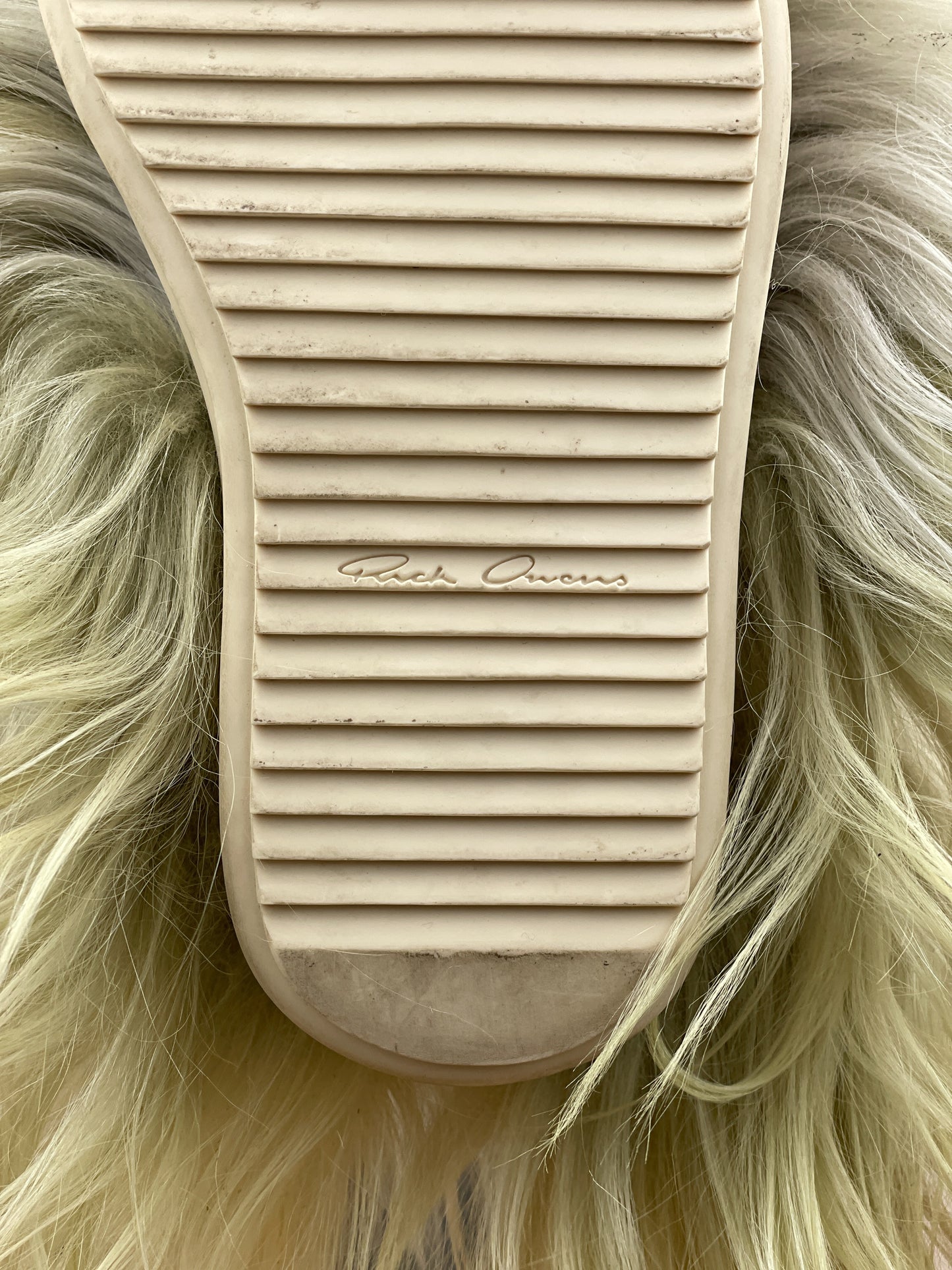 Rick Owens x Moncler AW23 'Luxor' Big Rock Fur Boots