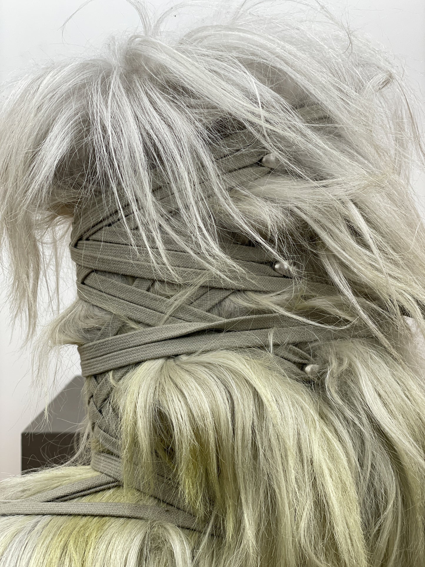 Rick Owens x Moncler AW23 'Luxor' Big Rock Fur Boots