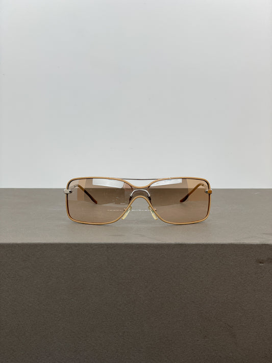 Dior 1990s Mini Motard Wrap Shield Sunglasses
