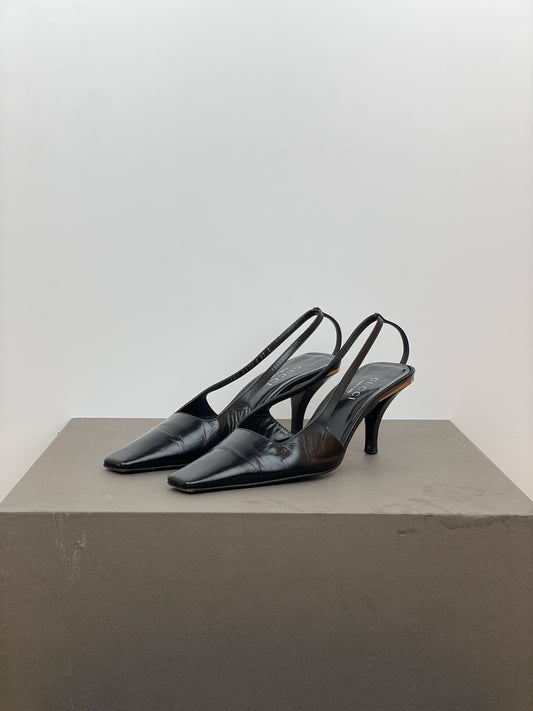 Gucci by Tom Ford SS98 Square Toe Crystal Slingback Pump Heels