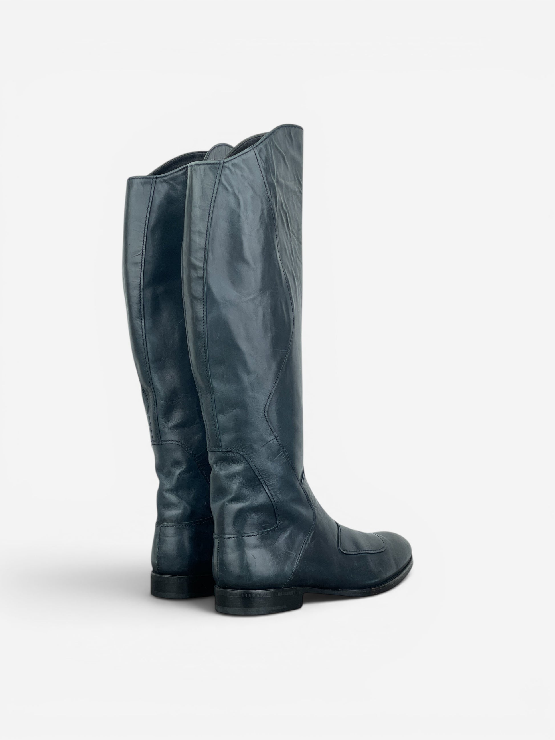 Miu Miu AW08 Knee-High Biker Riding Boots – photo 2