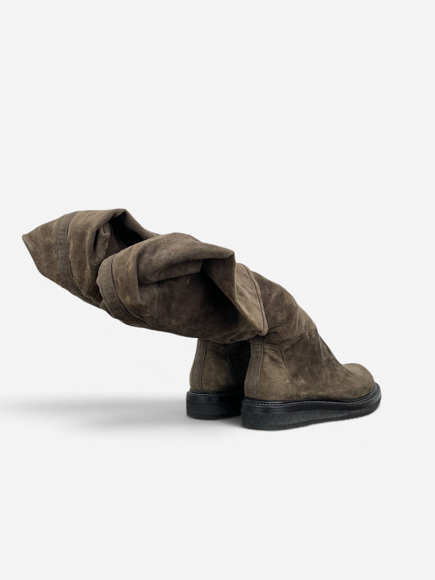 Rick Owens AW15 'Sphinx' Suede Thigh High Stocking Creeper Boots – photo 2