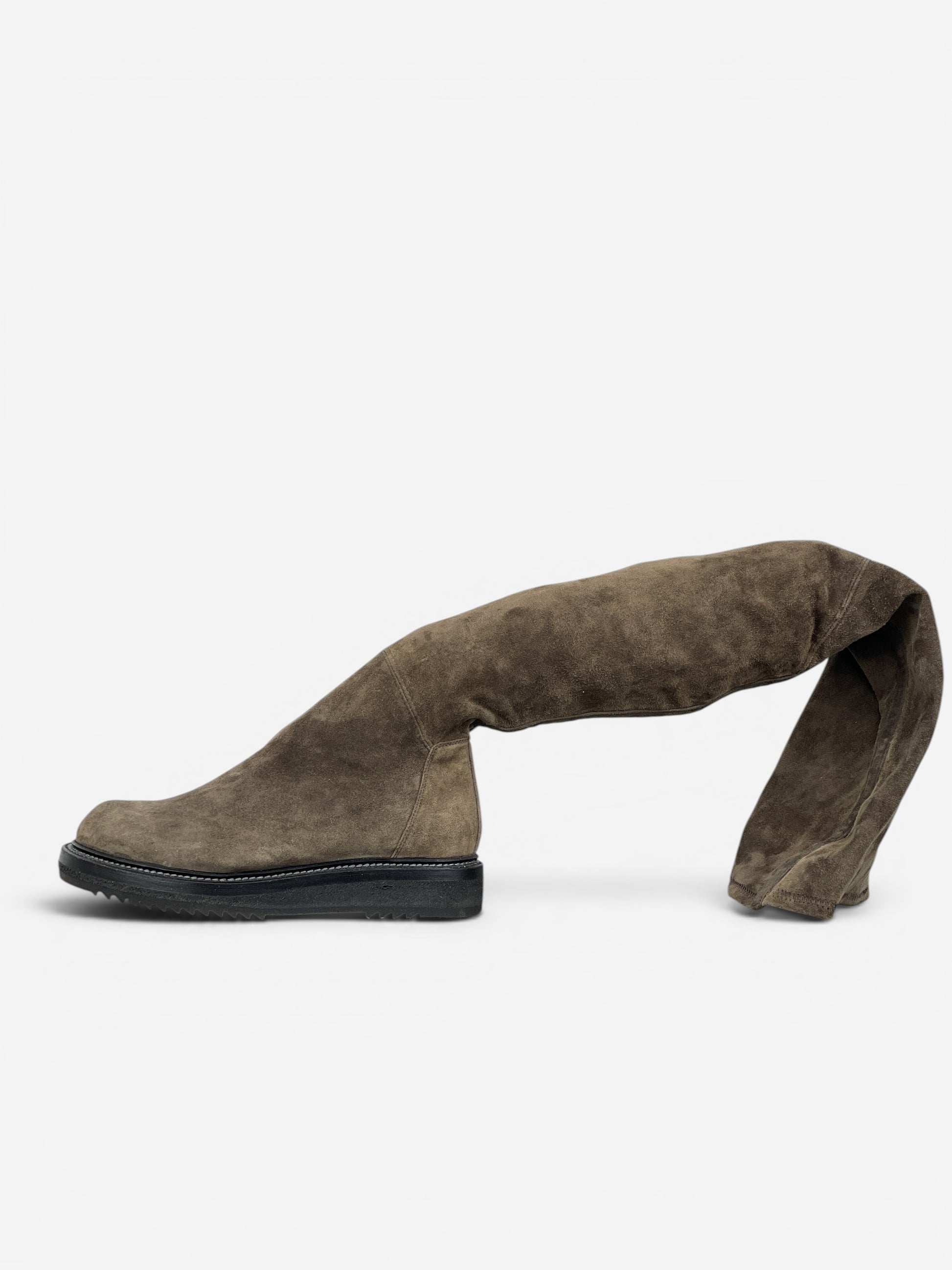 Rick Owens AW15 'Sphinx' Suede Thigh High Stocking Creeper Boots – photo 3