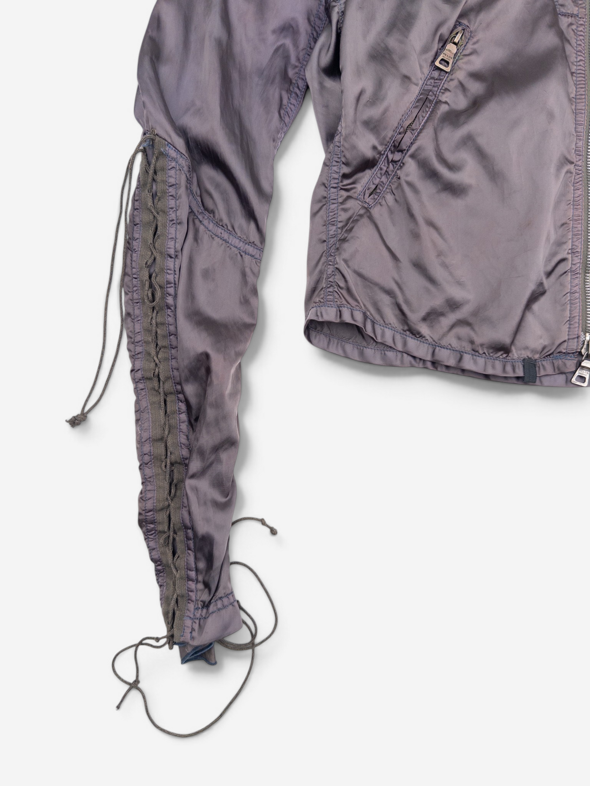 Prada 2000s Bondage Flight Parachute Jacket – lacing detail
