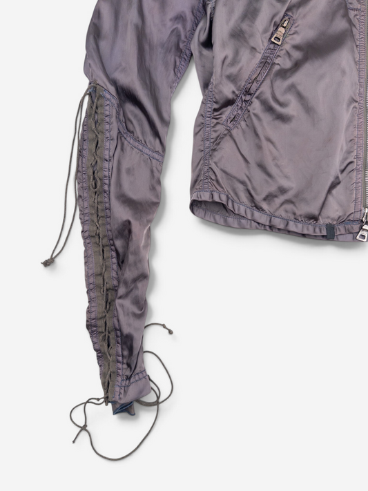 Prada 2000s Bondage Flight Parachute Jacket – lacing detail