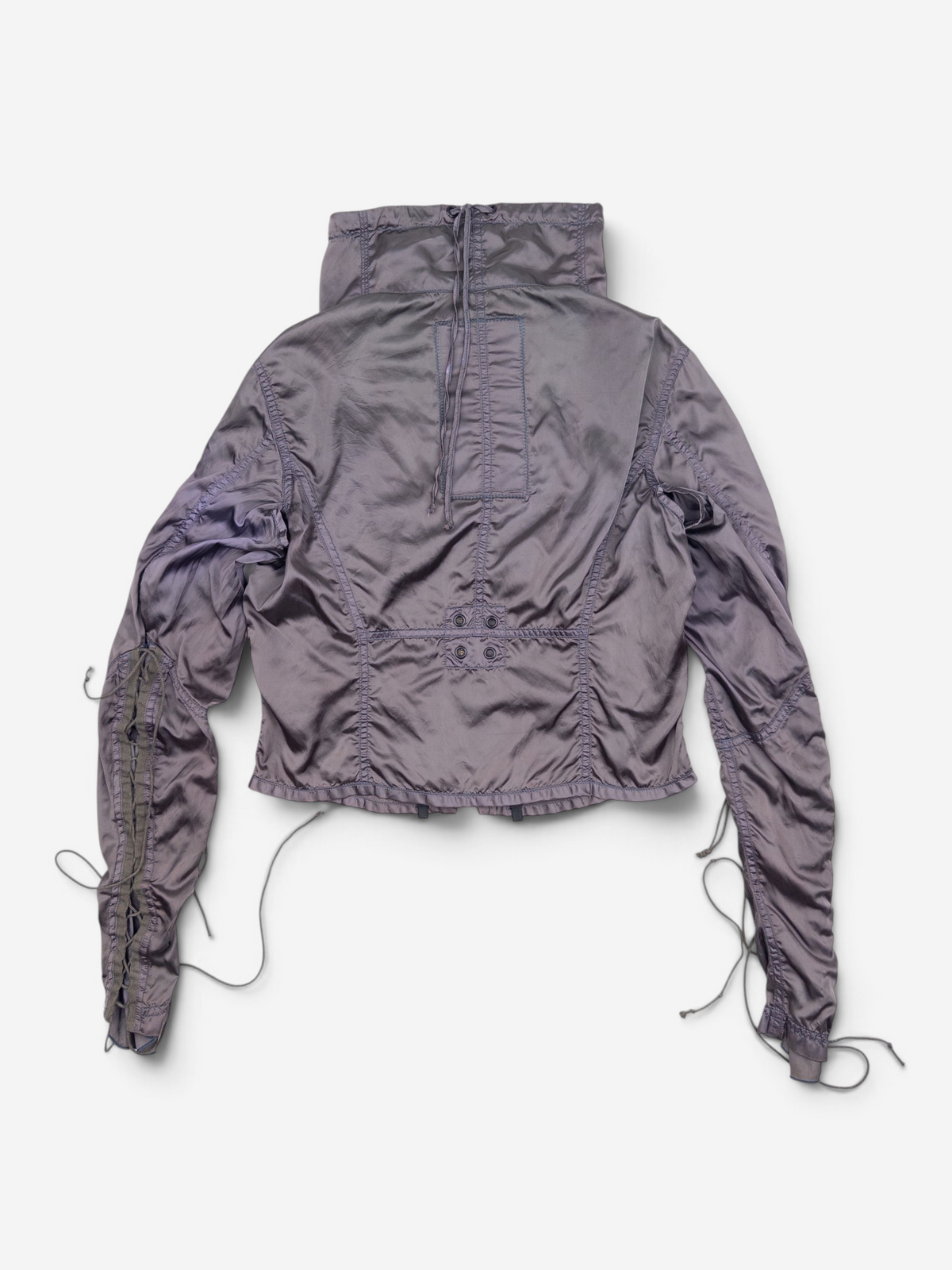 Prada 2000s Bondage Flight Parachute Jacket – back view
