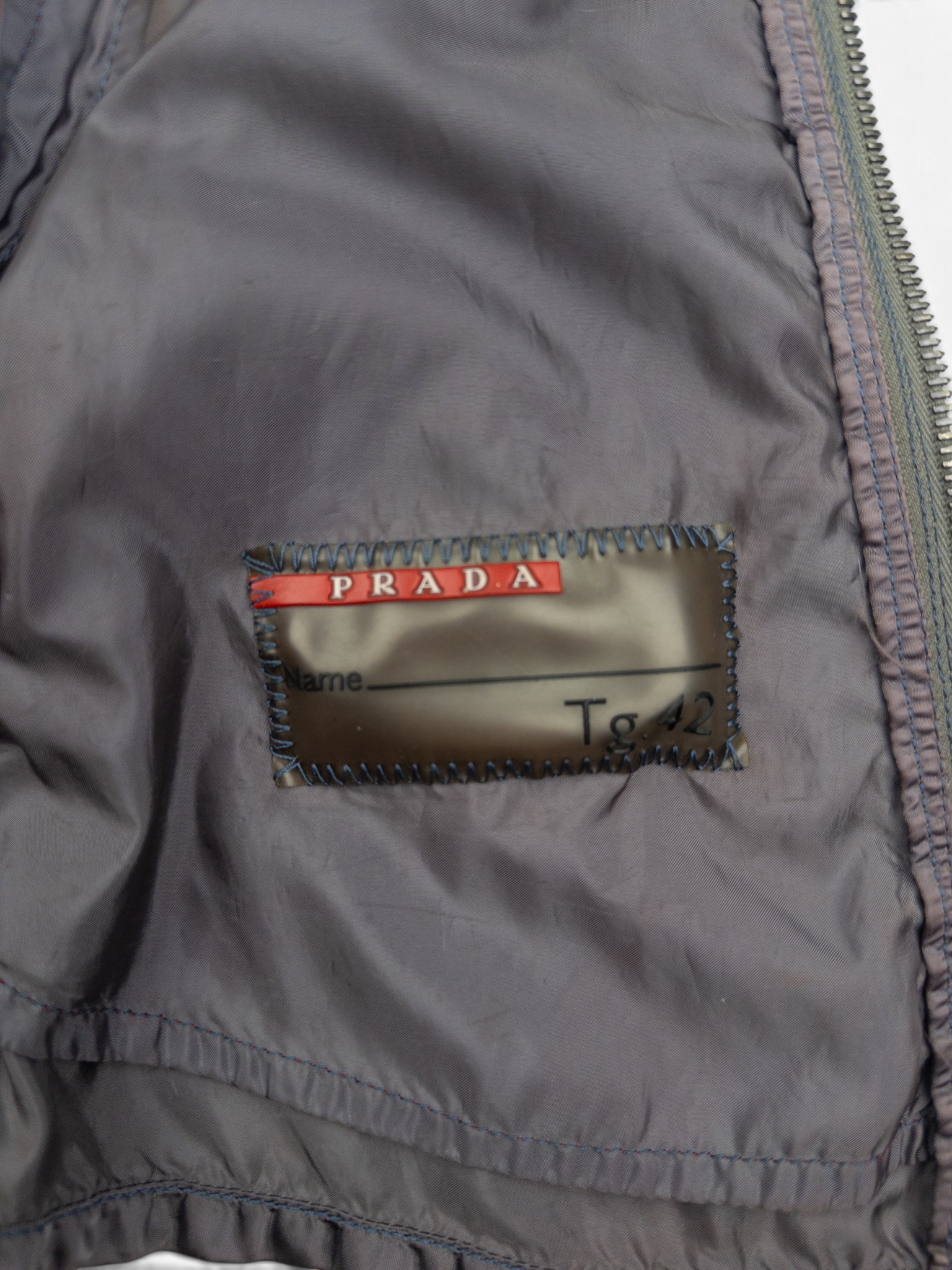 Prada 2000s Bondage Flight Parachute Jacket – inner label