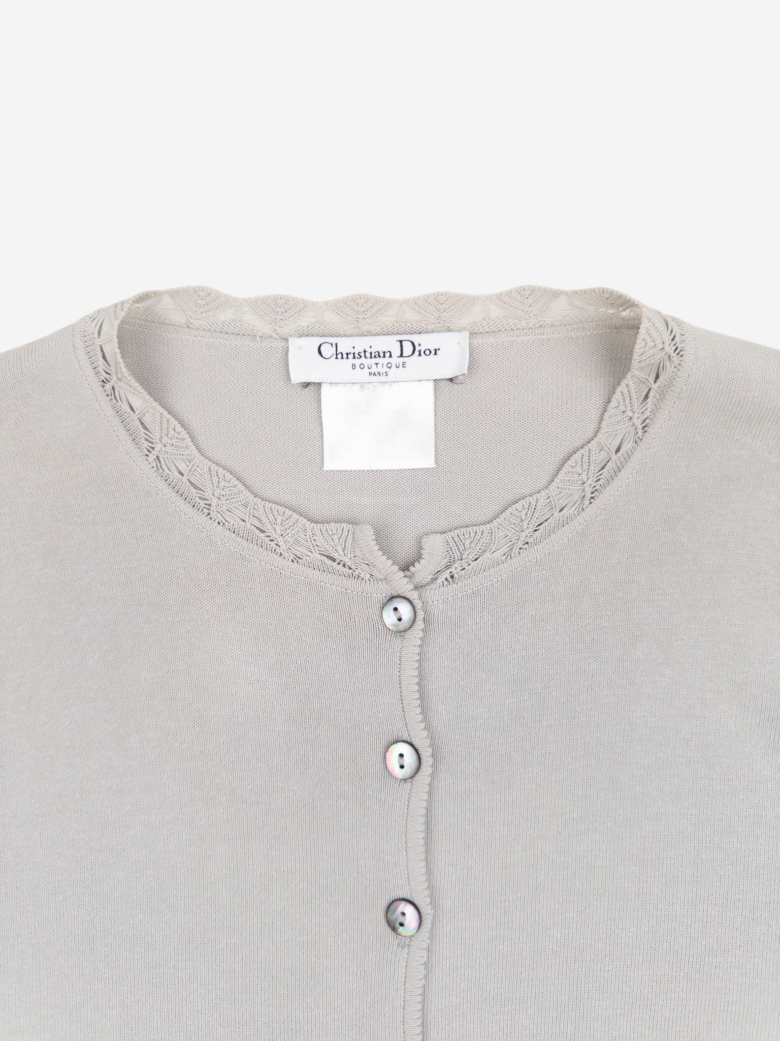 Dior by Galliano SS00 Lace Cardigan – neckline detail