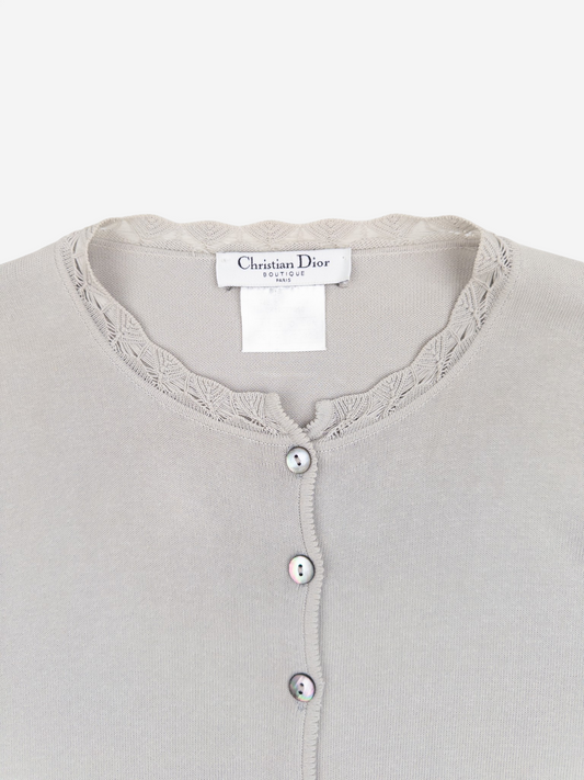 Dior by Galliano SS00 Lace Cardigan – neckline detail