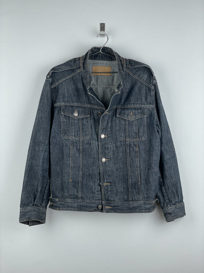 Gucci by Tom Ford SS02 Epaulettes Dark Denim Trucker Jacket