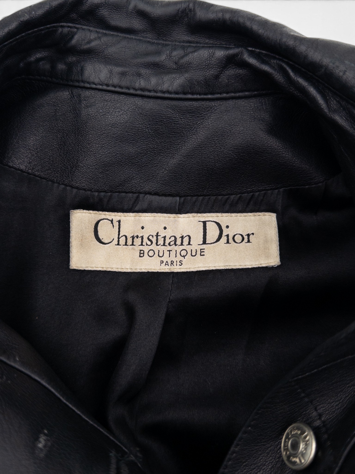 Dior by Galliano SS04 Bondage Punk Leather Jacket – brand label