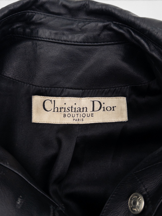 Dior by Galliano SS04 Bondage Punk Leather Jacket – brand label