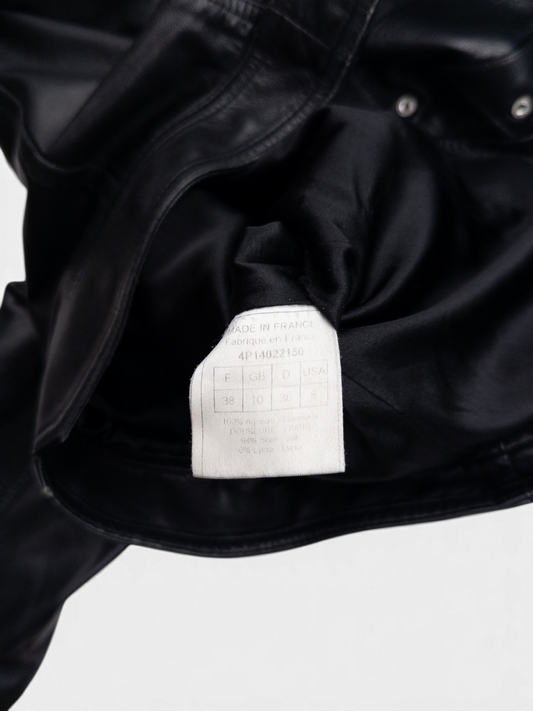 Dior by Galliano SS04 Bondage Punk Leather Jacket – care label