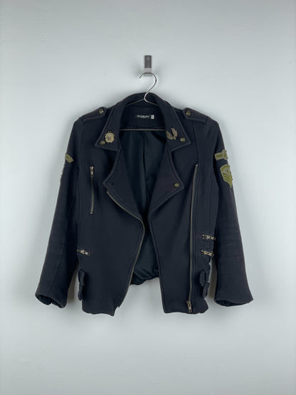 Balmain Military Patch Biker Jacket