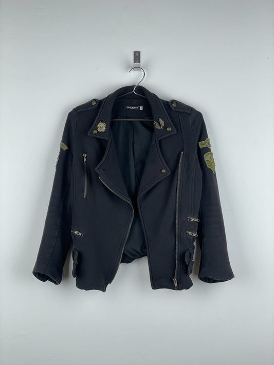 Balmain Military Patch Biker Jacket