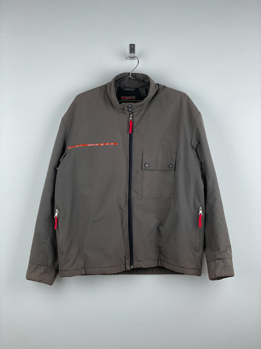 Prada Linea Rossa 2000s Red Tab Cargo Jacket