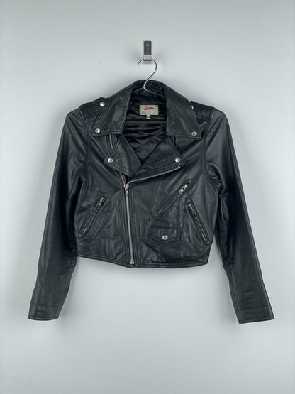 Jean Paul Gaultier 1990s Cropped Leather Biker Jacket