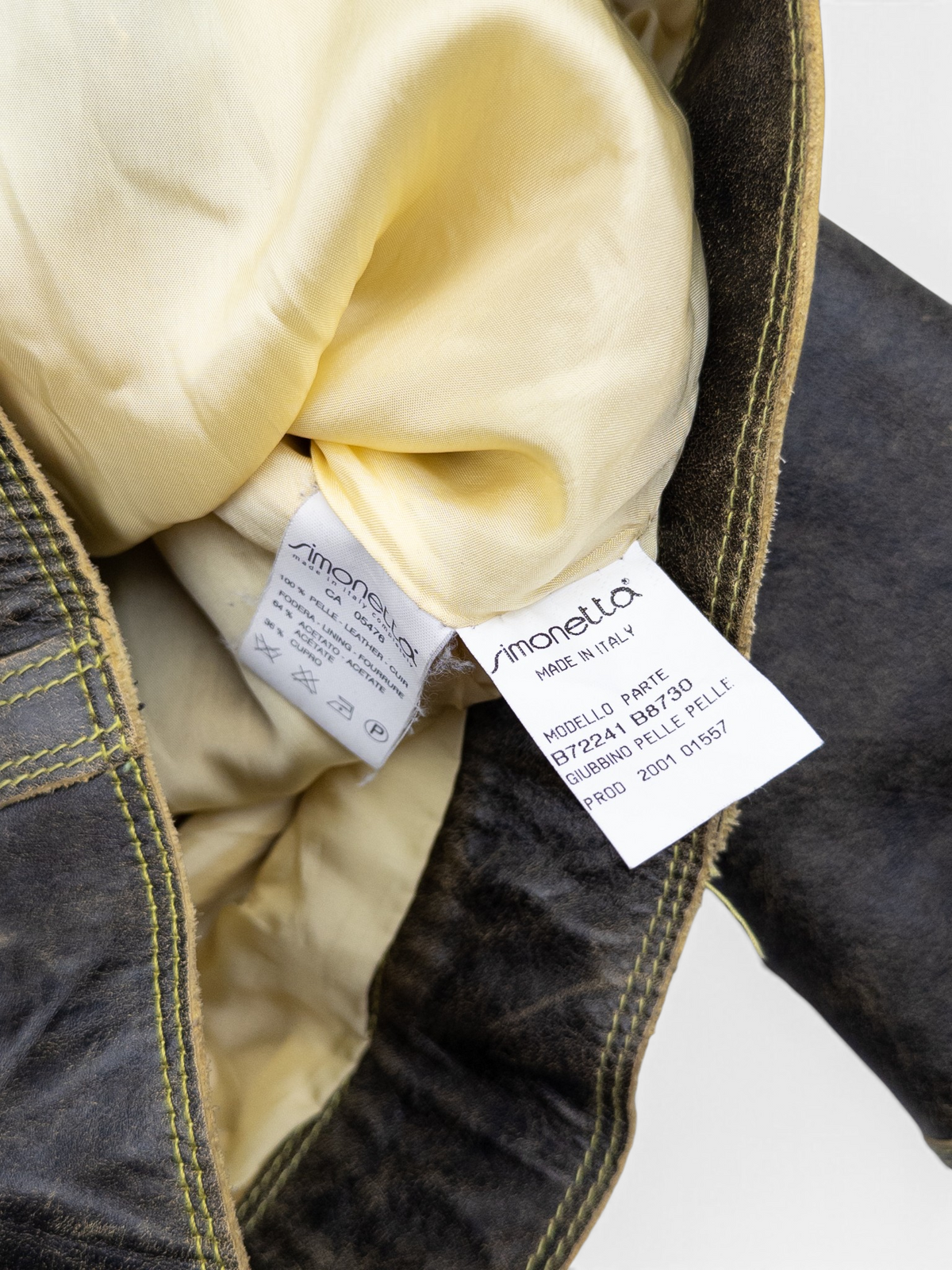 Roberto Cavalli AW01 ‘Angels’ Western Emboridery Perfecto Leather Biker Jacket – care label