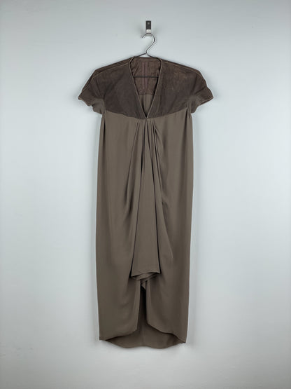 Rick Owens AW13 'Plinth' Hybrid Leather Dress
