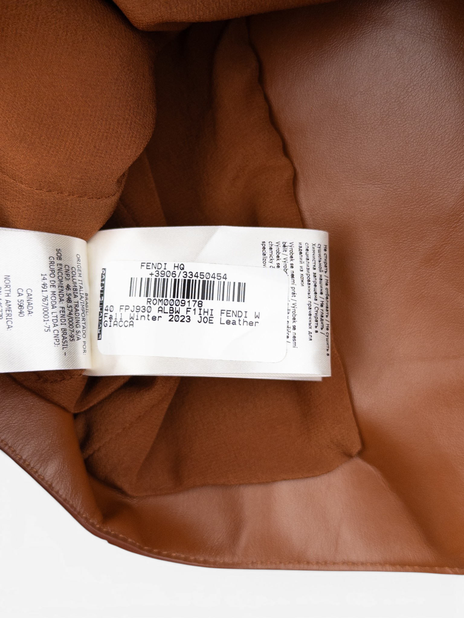 Fendi SS22 Cropped Bolero Leather Blazer Jacket – care label