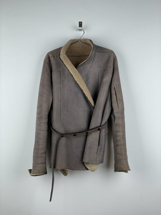 Rick Owens AW10 'Gleam' Belted Shearling Leather Jacket – photo 3