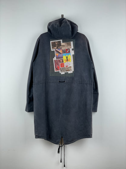 Raf Simons AW03 'Closer' Peter Saville Collage Backprint Parka
