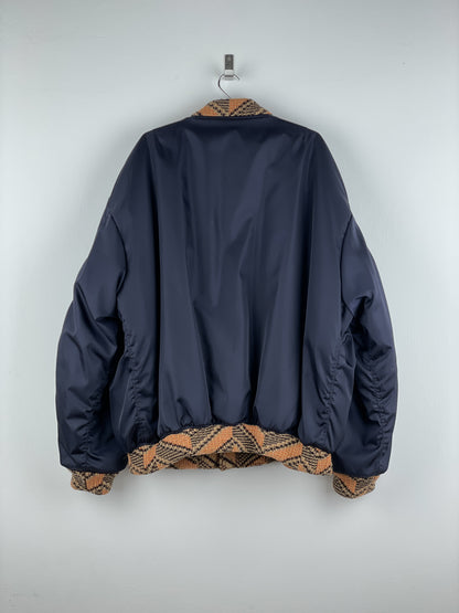 Prada AW21 Oversized Knit MA-1 Bomber Jacket