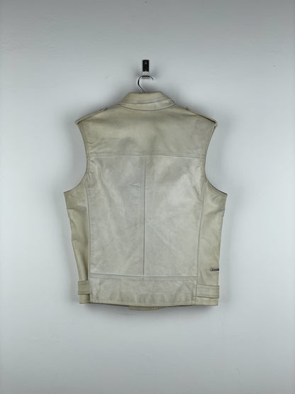 RAF by Raf Simons AW05 Sleeveless Leather Moto Biker Vest