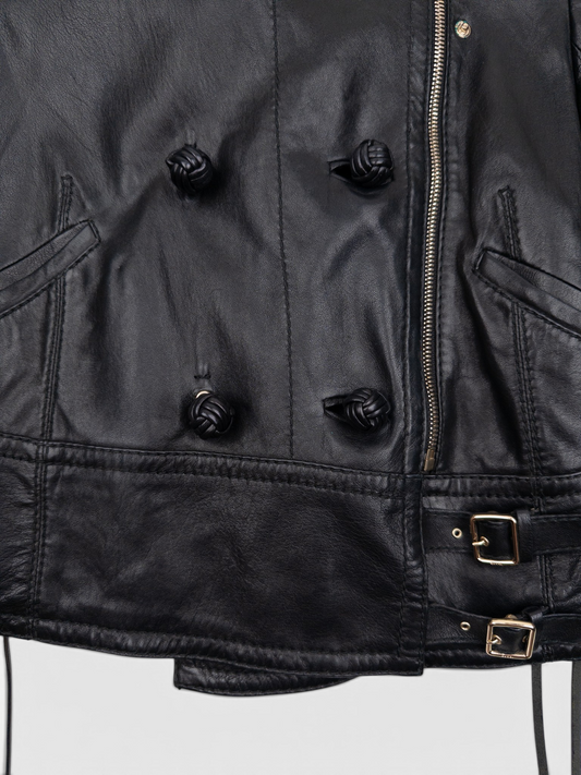 Gucci by Frida Giannini SS08 Short Sleeve Napoleon Leather Jacket – sleeve detail