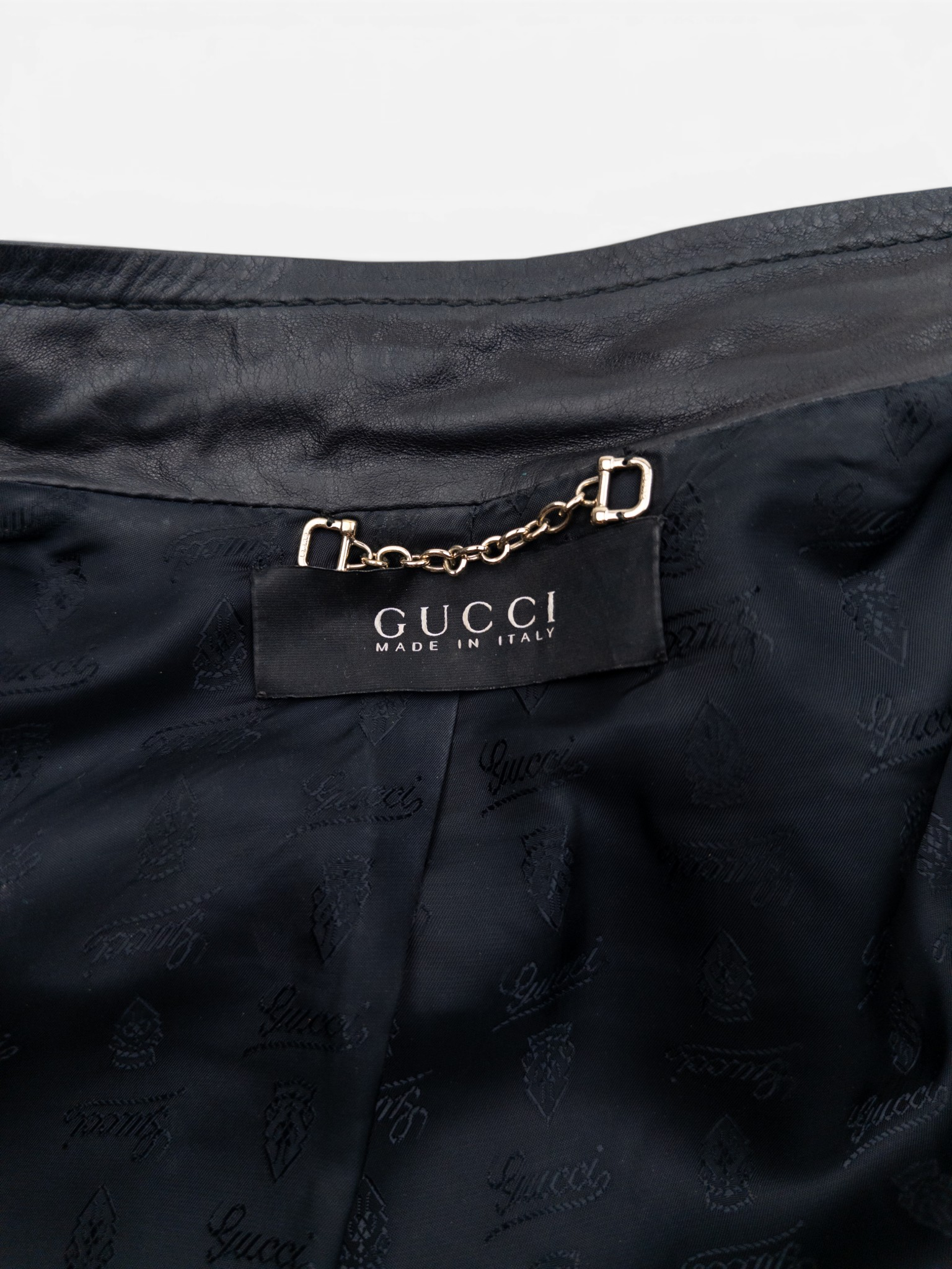 Gucci by Frida Giannini SS08 Short Sleeve Napoleon Leather Jacket – size label