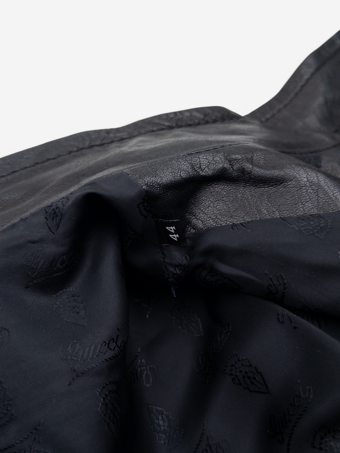 Gucci by Frida Giannini SS08 Short Sleeve Napoleon Leather Jacket – care label