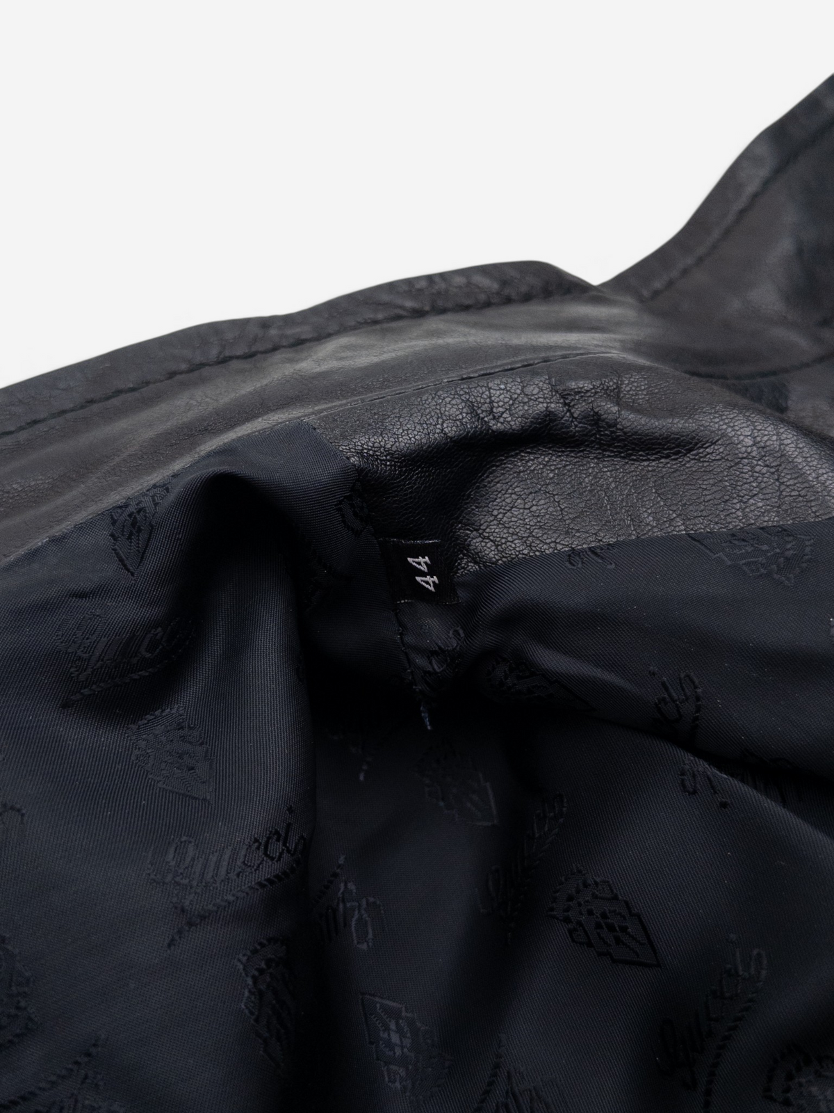Gucci by Frida Giannini SS08 Short Sleeve Napoleon Leather Jacket – care label