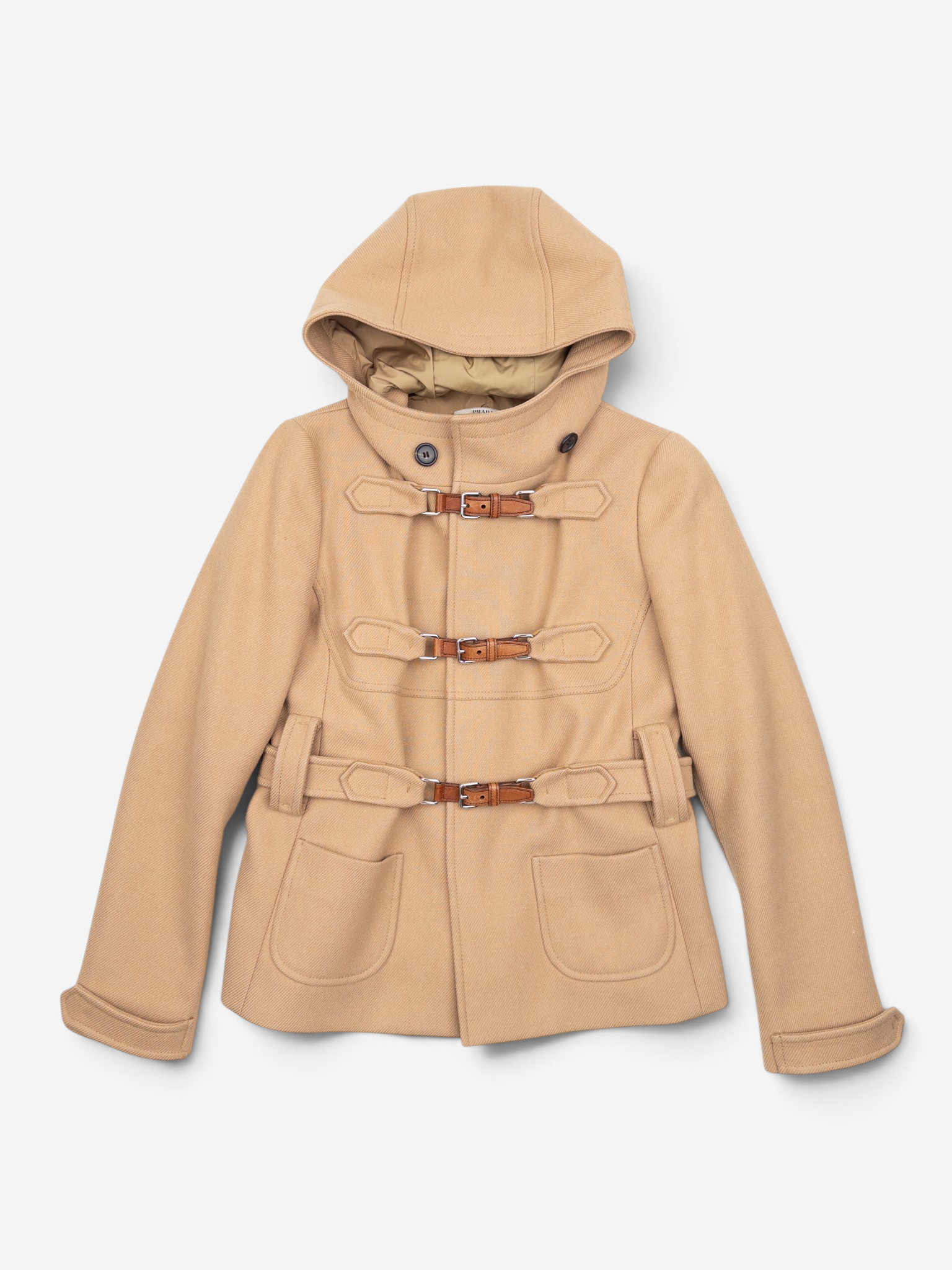 Prada 2000s Short Duffle Coat Jacket – front view